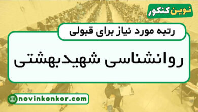 رتبه قبولی روانشناسی شهیدبهشتی