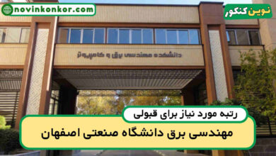 آخرین رتبه قبولی برق صنعتی اصفهان