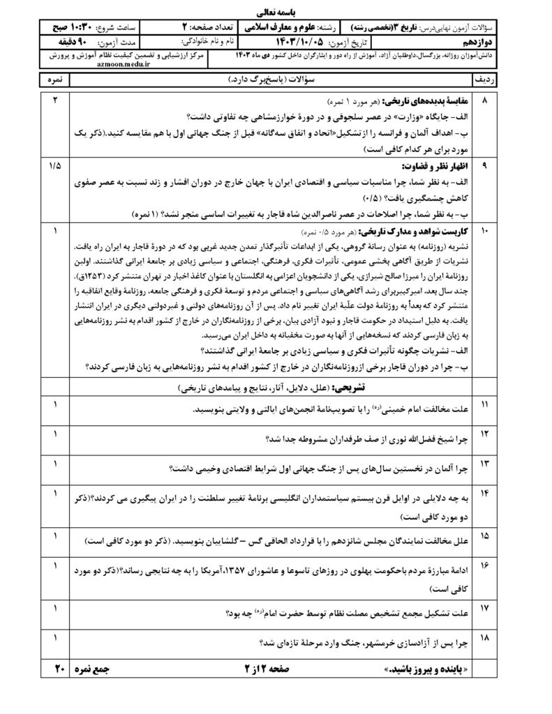 تاریخ ۳ م د ۴۰۳