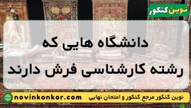 دانشگاه های رشته کارشناسی فرش