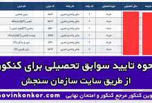 نحوه تایید سوابق تحصیلی برای کنکور