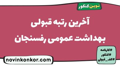 آخرین رتبه قبولی بهداشت عمومی رفسنجان