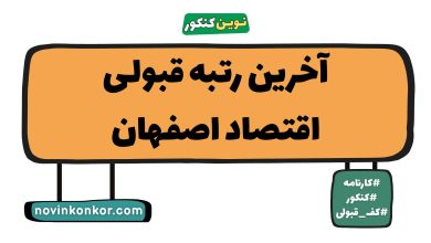 آخرین رتبه قبولی اقتصاد اصفهان