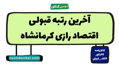 آخرین رتبه قبولی اقتصاد رازی کرمانشاه