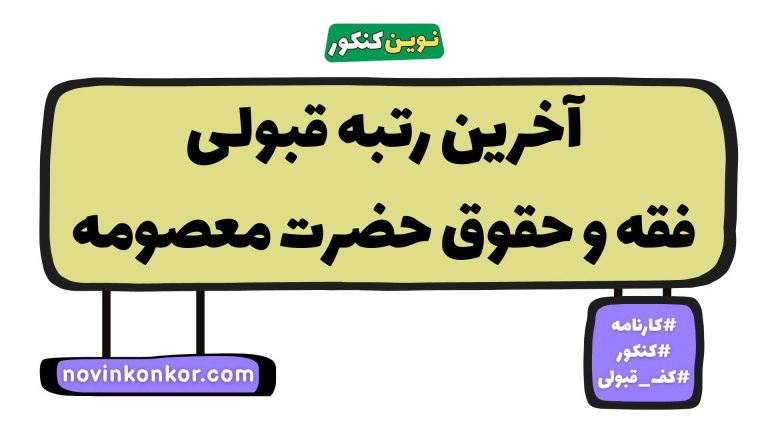 رتبه قبولی فقه و حقوق دانشگاه حضرت معصومه ۱۴۰۵ 💯 کارنامه