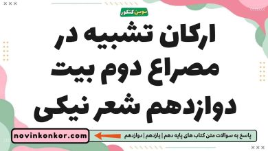 ارکان تشبیه در مصراع دوم بیت دوازدهم شعر نیکی