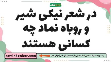 در شعر نیکی شیر و روباه نماد چه کسانی هستند فارسی یازدهم
