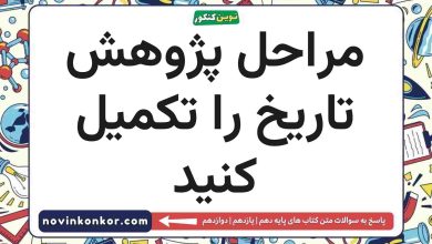 مراحل پژوهش تاریخ را به ترتیب تکمیل نمایید