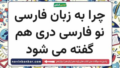 چرا به زبان فارسی نو فارسی دری هم گفته می شود علوم و فنون دهم