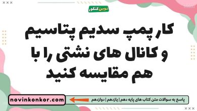 کار پمپ سدیم پتاسیم و کانال های نشتی را با هم مقایسه کنید زیست یازدهم