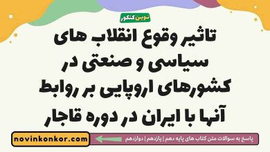 تاثیر وقوع انقلاب های سیاسی و صنعتی در کشورهای اروپایی بر روابط آنها با ایران در دوره قاجار