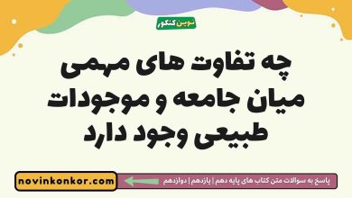 چه تفاوت های مهمی میان جامعه و موجودات طبیعی وجود دارد جامعه شناسی دوازدهم