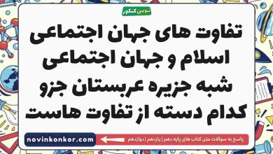 تفاوت های جهان اجتماعی اسلام و جهان اجتماعی شبه جزیره عربستان جزو کدام دسته از تفاوت هاست