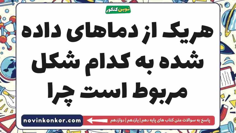 هریک از دماهای داده شده به کدام شکل مربوط است چرا شیمی دهم