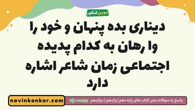دیناری بده پنهان و خود را وا رهان به کدام پدیده اجتماعی زمان شاعر اشاره دارد