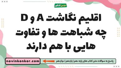 اقلیم نگاشت A و D چه شباهت ها و تفاوت هایی با هم دارند جغرافیا یازدهم