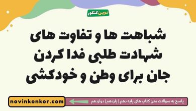 شباهت ها و تفاوت های شهادت طلبی فدا کردن جان برای وطن و خودکشی جامعه دوازدهم