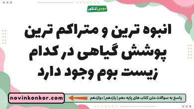 انبوه ترین و متراکم ترین پوشش گیاهی در کدام زیست بوم وجود دارد جغرافیا یازدهم