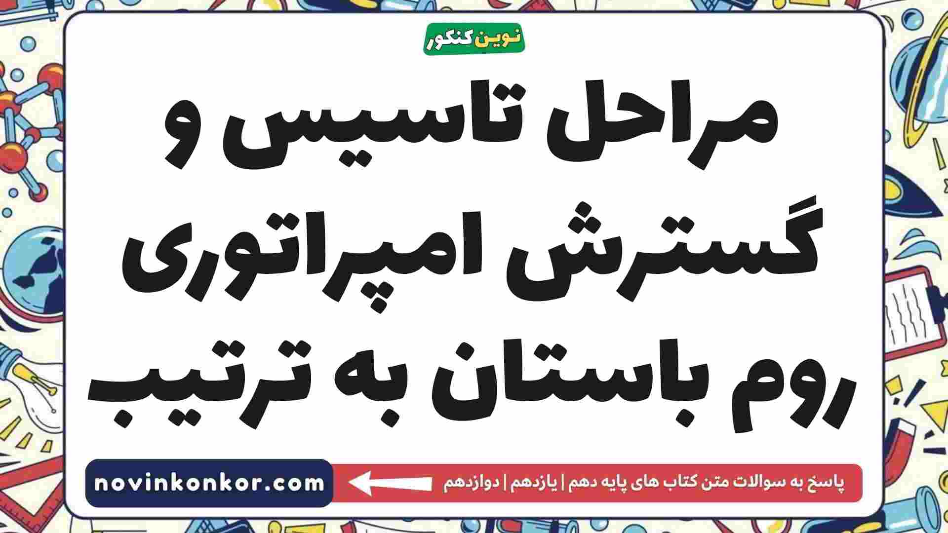 مراحل تاسیس و گسترش امپراتوری روم باستان به ترتیب تاریخ دهم