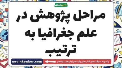 مراحل پژوهش در علم جغرافیا به ترتیب