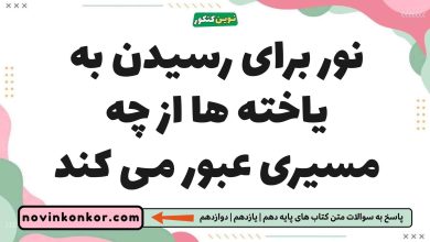 نور برای رسیدن به یاخته ها از چه مسیری عبور می کند