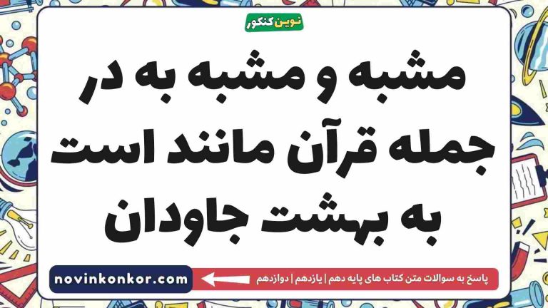 مشبه و مشبه به در جمله قرآن مانند است به بهشت جاودان [جواب دقیق]