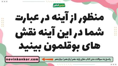 منظور از آینه در عبارت شما در این آینه نقش های بوقلمون بینید