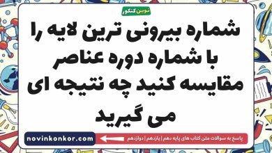 شماره بیرونی ترین لایه را با شماره دوره عناصر مقایسه کنید چه نتیجه ای می گیرید