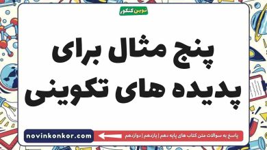 پنج مثال برای پدیده های تکوینی